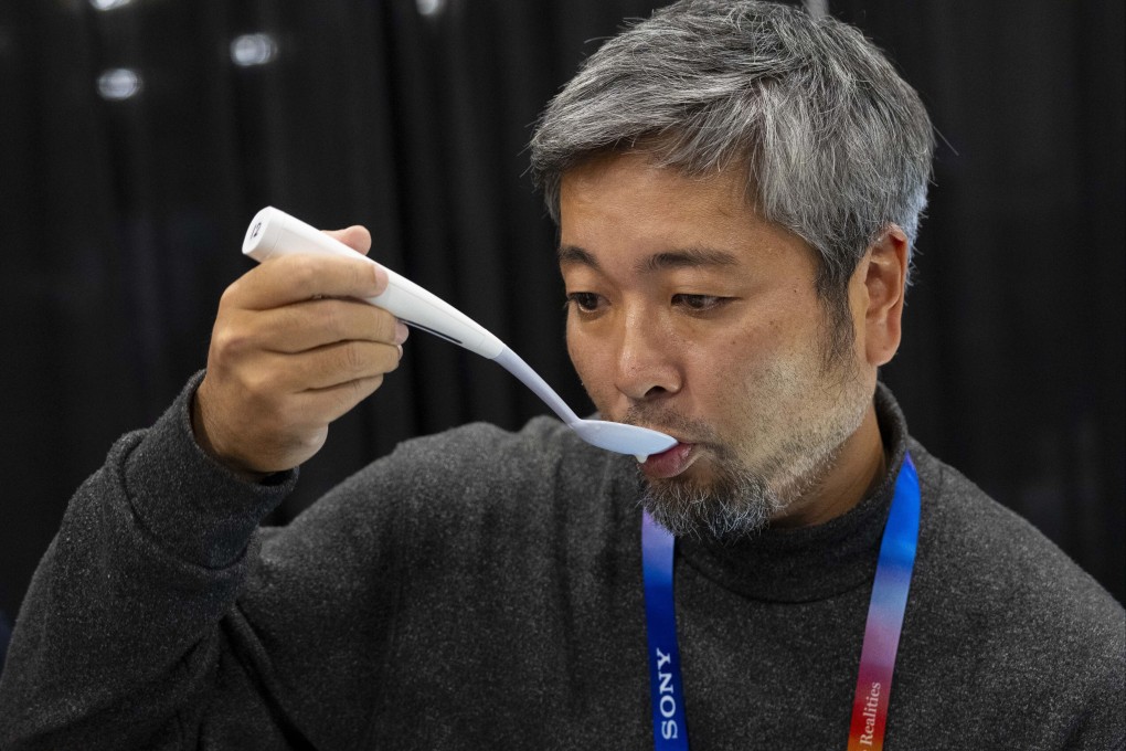 The Kirin Electric Salt Spoon from Japan intensifies saltiness in food using a mild electric current, the idea being to lower our sodium consumption. Photo: AP