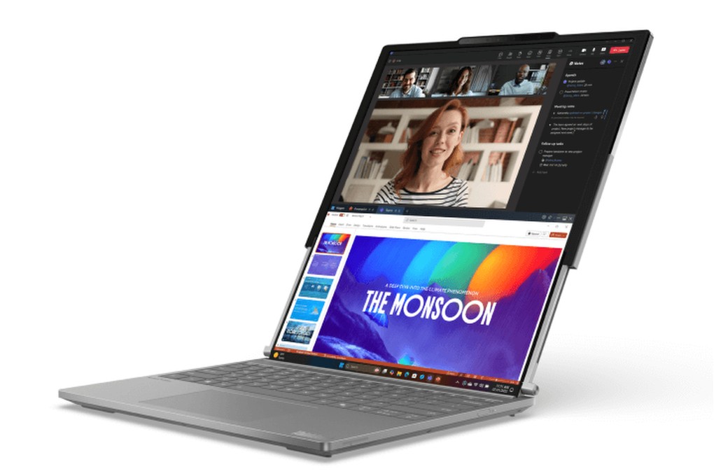 The ThinkBook Plus Gen 6 Rollable from Lenovo has a screen that can be  extended upwards. Photo: Lenovo