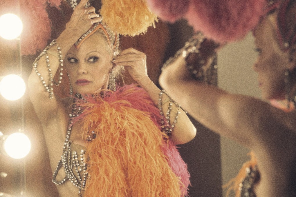 Pamela Anderson in a scene from The Last Showgirl. Anderson, of Baywatch fame, has lived many a life over the decades. Photo: AP