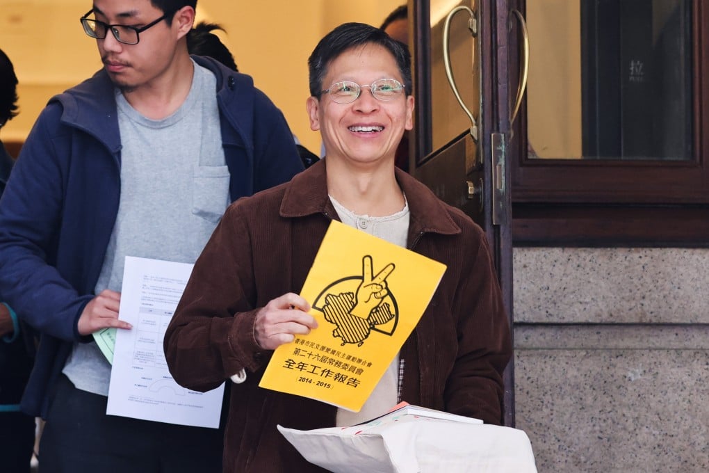 Former alliance standing committee member Tang Ngok-kwan at the Court of Final Appeal. Photo: Nora Tam