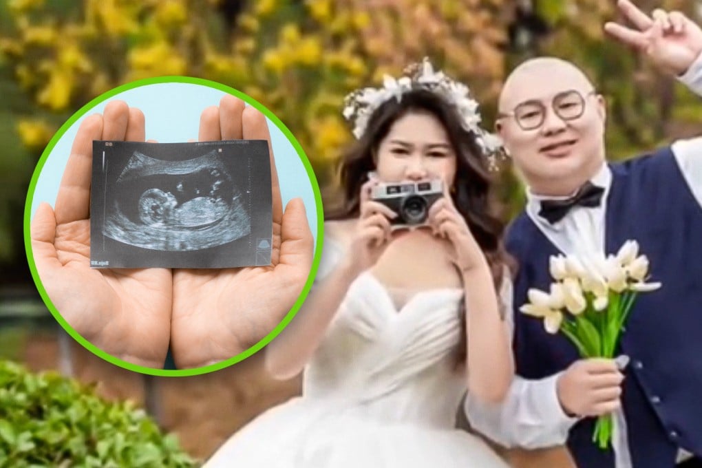 A have-a-go hero in China who was stabbed three times by a knife attacker and whose baby daughter died soon after birth from a heart condition has delighted mainland social media with the news that his wife is pregnant again. Photo: SCMP composite/Shutterstock/Douyin