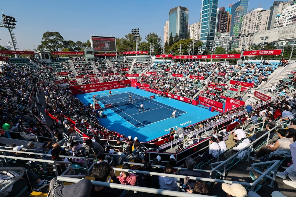 Players love Victoria Park Tennis Stadium for its ‘perfect location’, cityscape and harbour backdrop, and the convenience of getting to the city. Photo: Dickson Lee