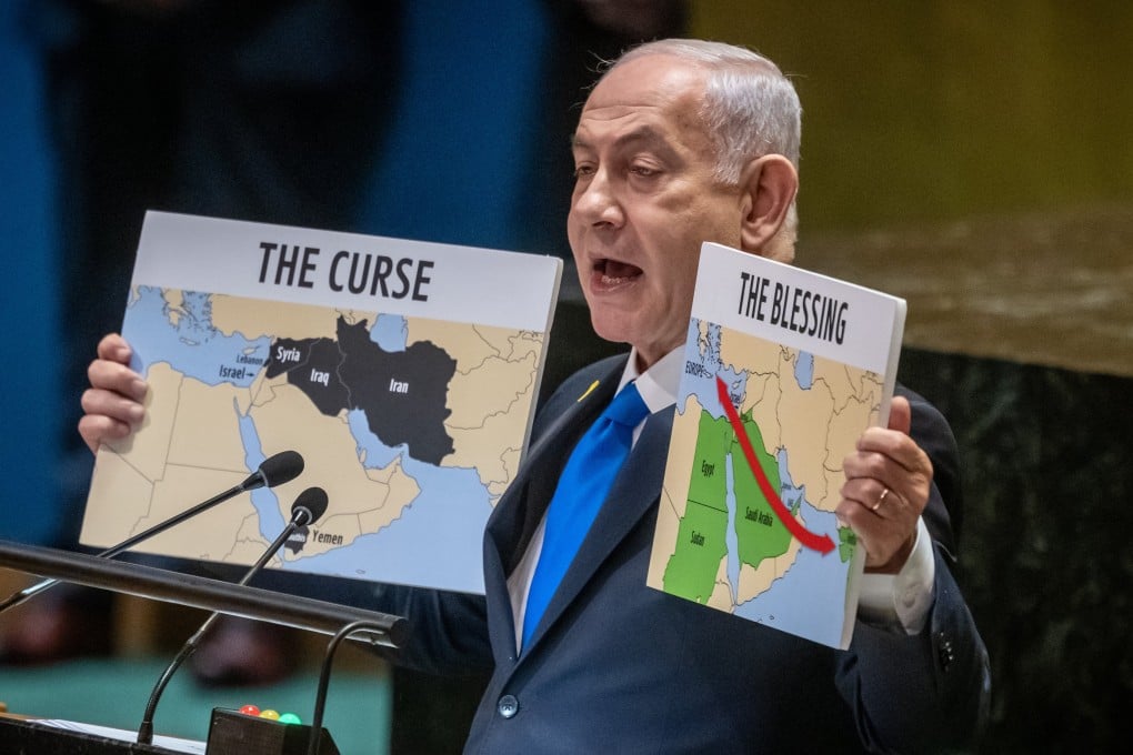 Israeli Prime Minister Benjamin Netanyahu speaks during the 79th General Debate of the UN General Assembly in New York in September. Photo: dpa