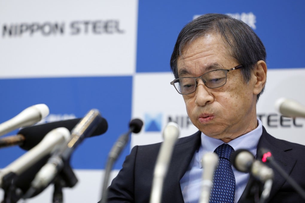 Nippon Steel President and CEO Eiji Hashimoto attends a press conference at the company headquarters in Tokyo on January 7, 2025. Photo: EPA-EFE