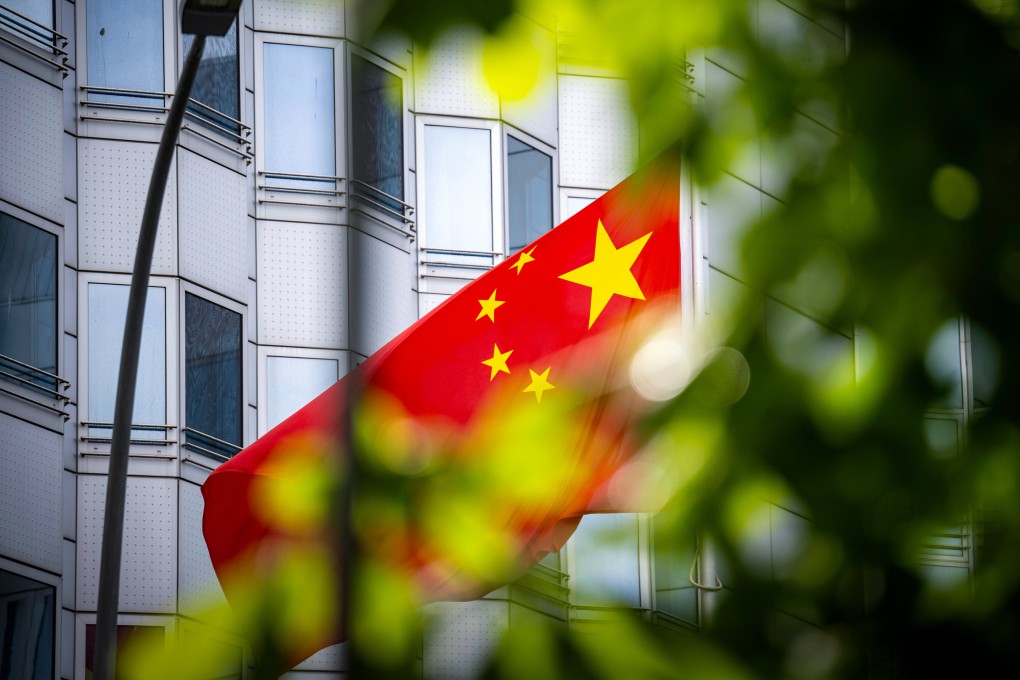 A Chinese flag flies in front of the country’s embassy in Berlin, Germany, in April 2024. Photo: dpa via AP