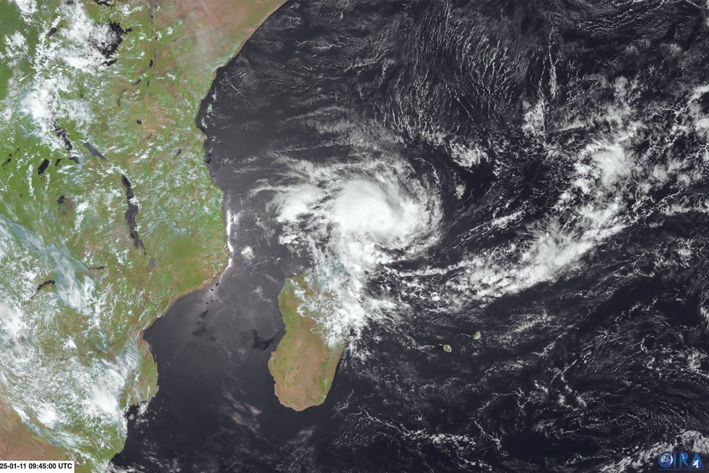 Cyclone Dikeledi approaching Mayotte, in the Mozambique Channel between Madagascar and mainland Africa, on Saturday. Photo: AFP