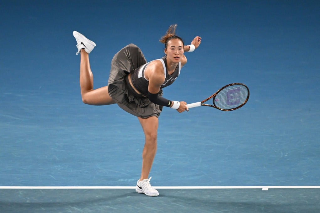 Zheng Qinwen has made it safely into the second round of the Australian Open. Photo: EPA-EFE