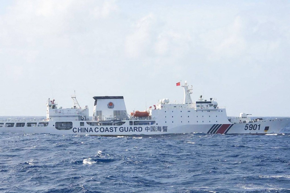The Philippine Coast Guard says a Chinese Coast Guard ship sailing some 60 nautical miles (111 kilometres, 69 miles) west of the main Philippine island of Luzon. Photo: AFP/Philippine Coast Guard