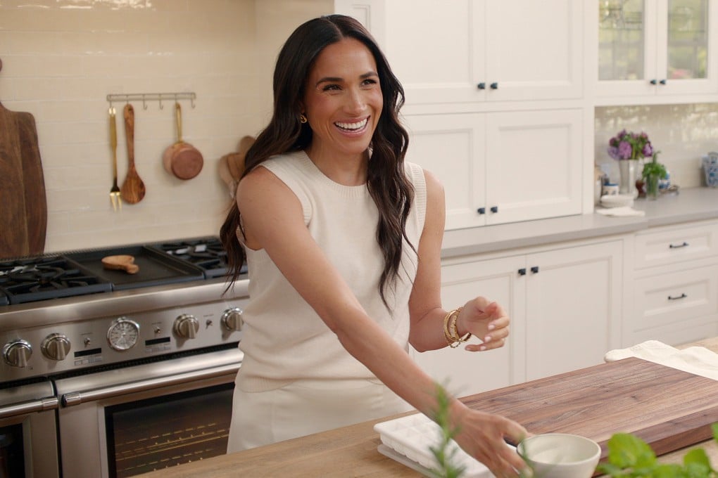 Markle in a still from With Love, Meghan. The release of the Netflix lifestyle show has been postponed as the Los Angeles wildfires rage on. Photo: Netflix