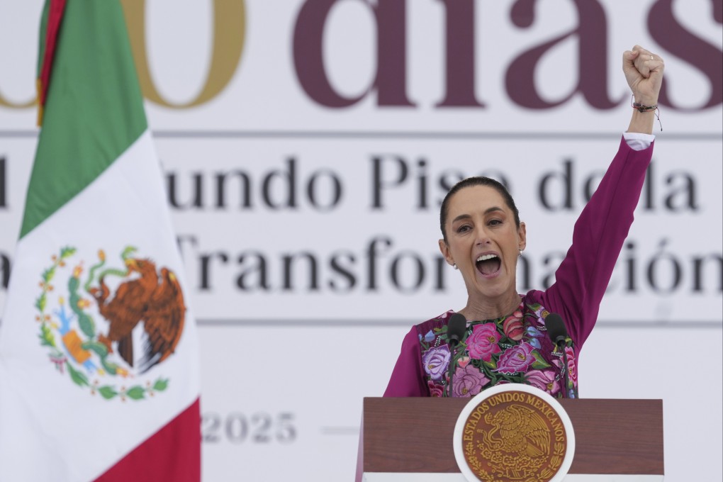 Mexico’s President Claudia Sheinbaum on Sunday. Photo: AP