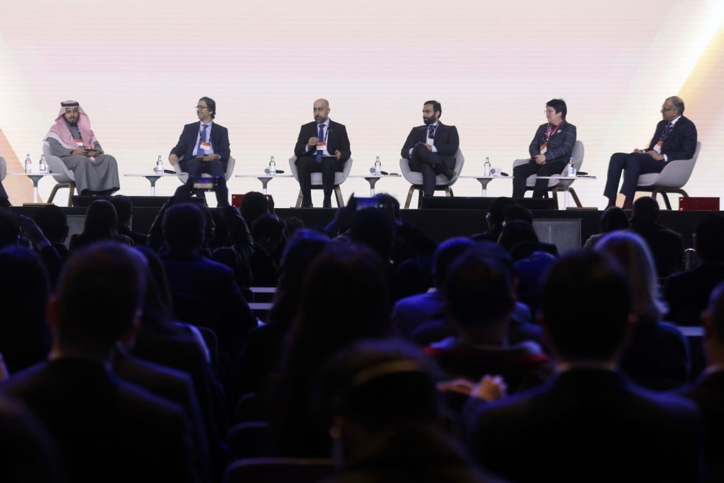 Officials from the Gulf Cooperation Council take part in a panel discussion at the Asian Financial Forum on Tuesday. Photo: Jonathan Wong