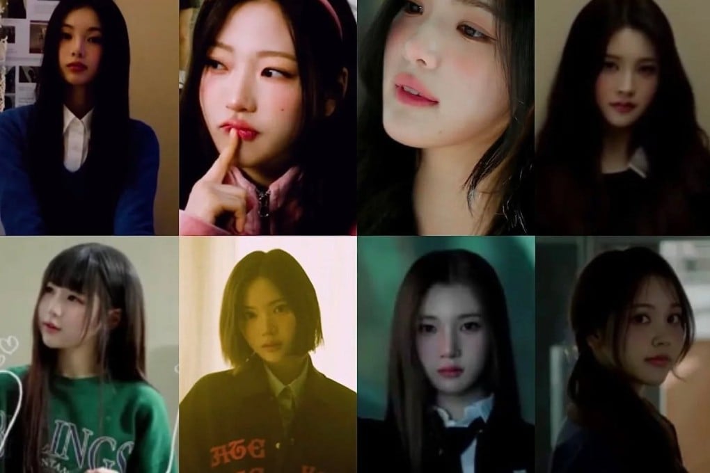 (Clockwise from top left) Leean, Dahyun, Haram, Yuna, Carmen, Jooeun, Jiwoo and Nayeon are the eight members of new K-pop girl group Hearts2Hearts, who will make their debut in February. Photo: Instagram/sm_hearts2hearts