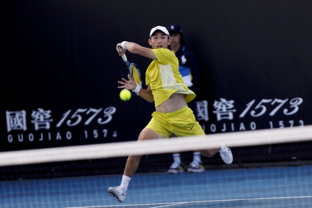 Jerry Shang could not get through two sets in his first round match against Alejandro Fokina. Photo: Xinhua