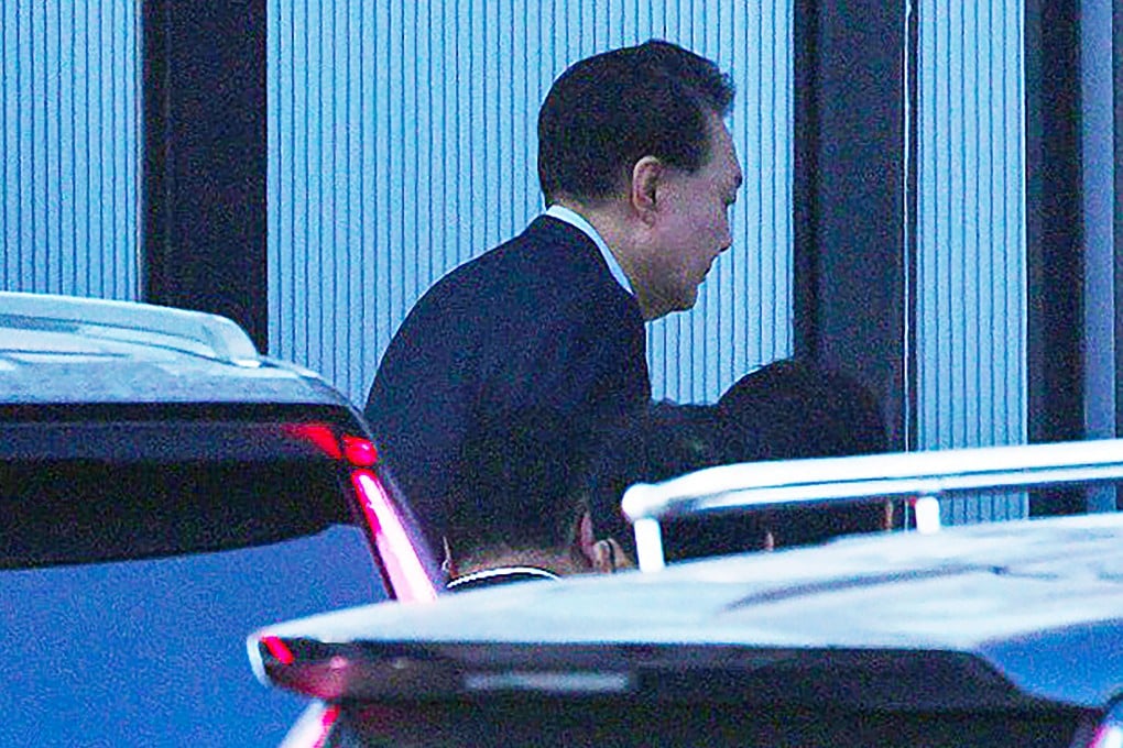 Impeached South Korean President Yoon Suk-yeol arrives at the Corruption Investigation Office for High-ranking Officials in Gwacheon, South Korea, on Wednesday. Photo: AP
