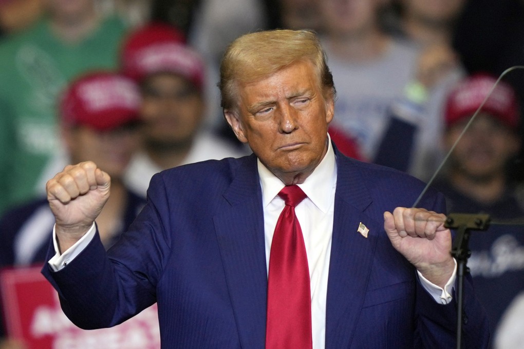 Donald Trump dances at a campaign rally in Pennsylvania in October 2024. Photo: AP