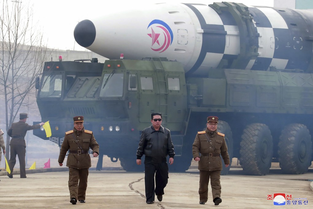 Kim Jong-un inspects a missile launch facility at an undisclosed location in North Korea. Photo: KCNA/KNS via AP