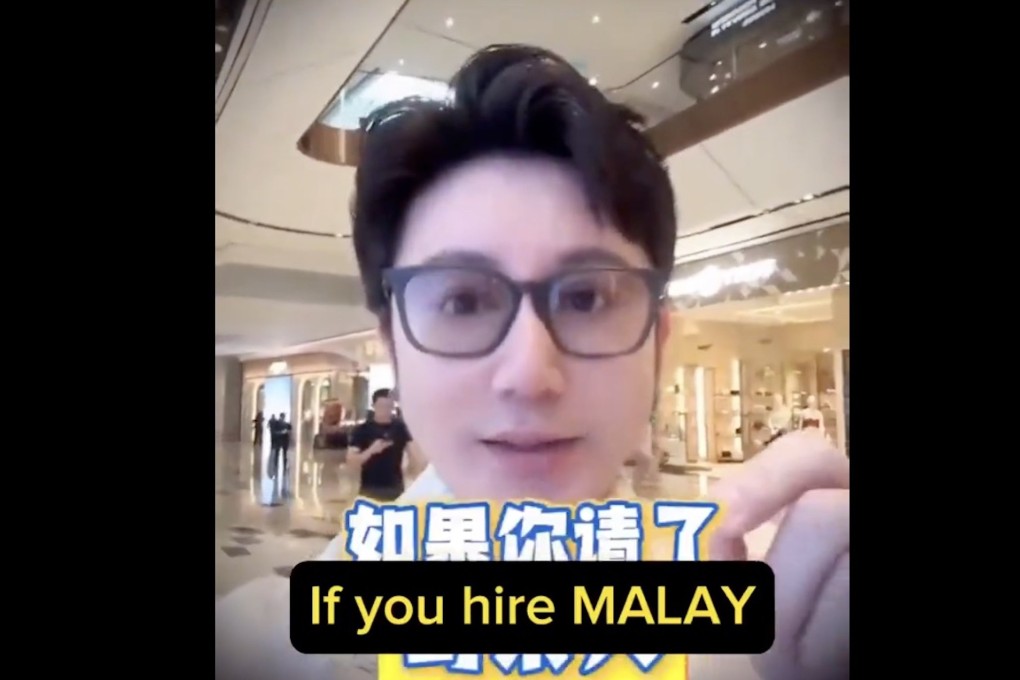 A video by a man, whom online users identified as a businessman from China, claims that Malay workers in Malaysia have a poor work ethic. Photo: Nor Azam Budin/X