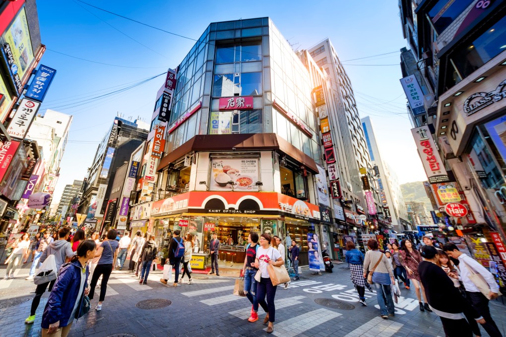 A shopping street in Myeong-dong, Seoul, where foreign tourists can benefit from discounts on their purchases as part of the Grand Korea Sale promotion. Photo: Shutterstock