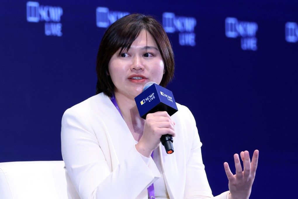 Sylvia Wu, a partner in PwC’s tax and business advisory service, speaks during an SCMP China Conference panel session on attracting global capital to the Greater Bay Area. Photo: Nora Tam