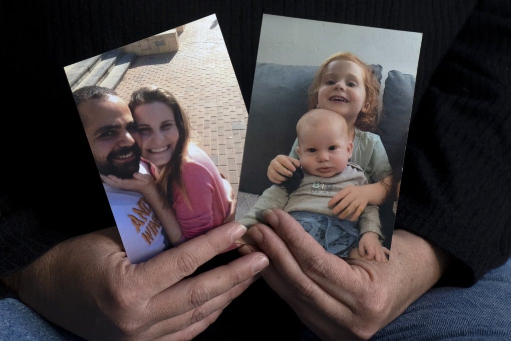 Shiri Bibas, her husband Yarden and their sons Ariel, top right, and Kfir, who are being held hostage in Gaza. Photo: AP