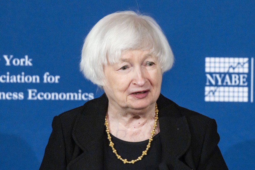 US Treasury Secretary Janet Yellen speaks at an event in New York on Wednesday. Photo: EPA-EFE