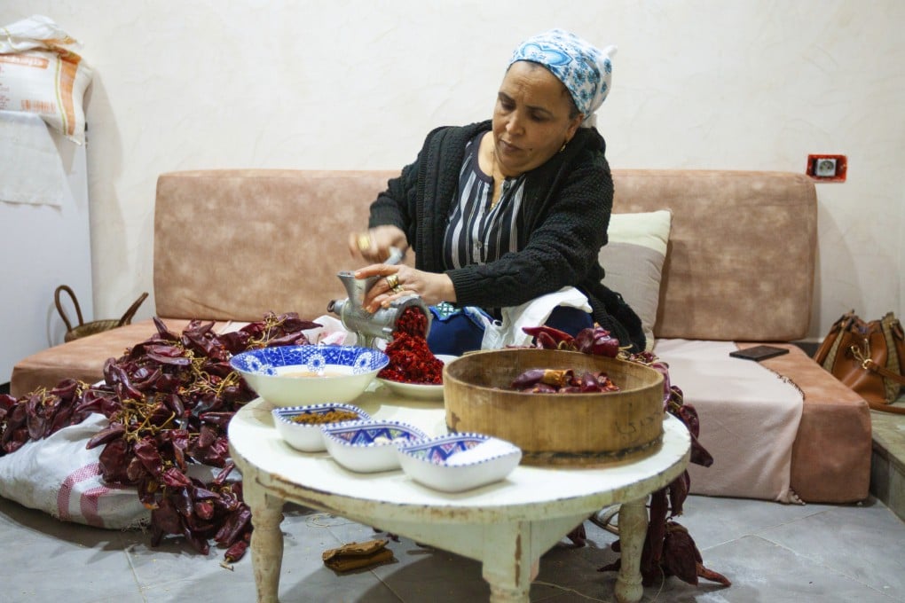 Harissa, a chilli paste that’s a staple of meals in Tunisia, is known as sriracha’s North African cousin. Harissa specialist Chahida Boufaied makes some of the spicy spread, which is growing in popularity around the world. Photo: AP