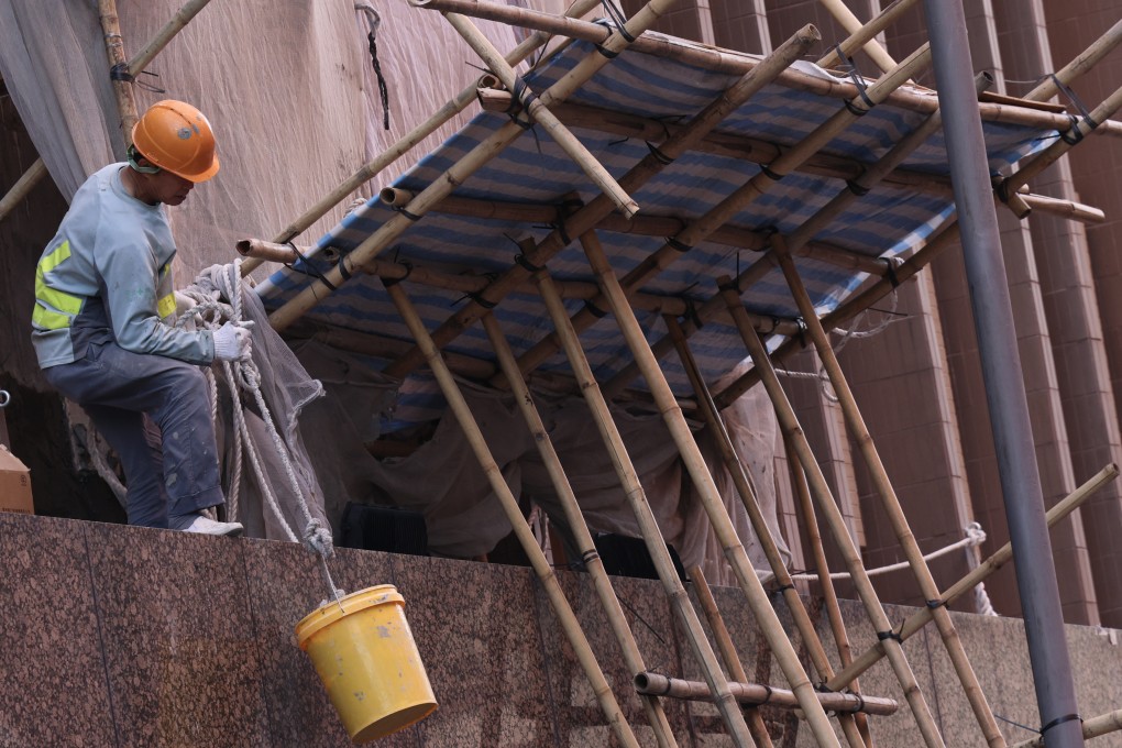 According to industry representatives, nearly 80 per cent of scaffolding in Hong Kong is made of bamboo. Photo: Jelly Tse