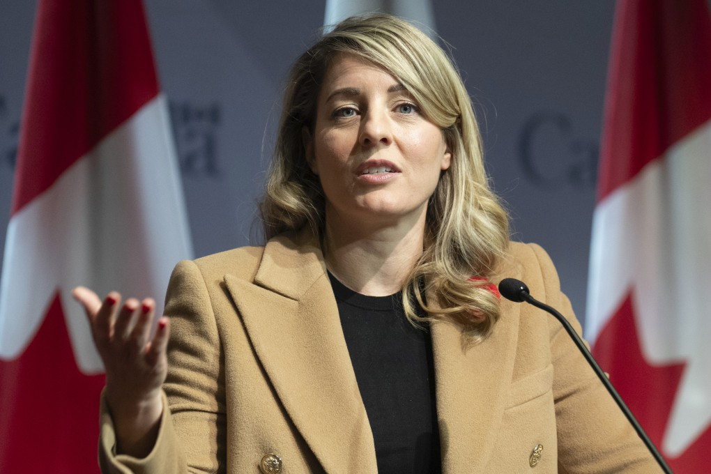 Canada’s Minister of Foreign Affairs Melanie Joly responds to a question during a news conference in Ottawa in November. Photo: Canadian Press via AP