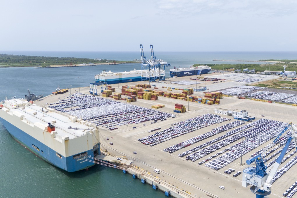 The Hambantota International Port in Sri Lanka. Photo: Hambantota International Port/Handout via Xinhua