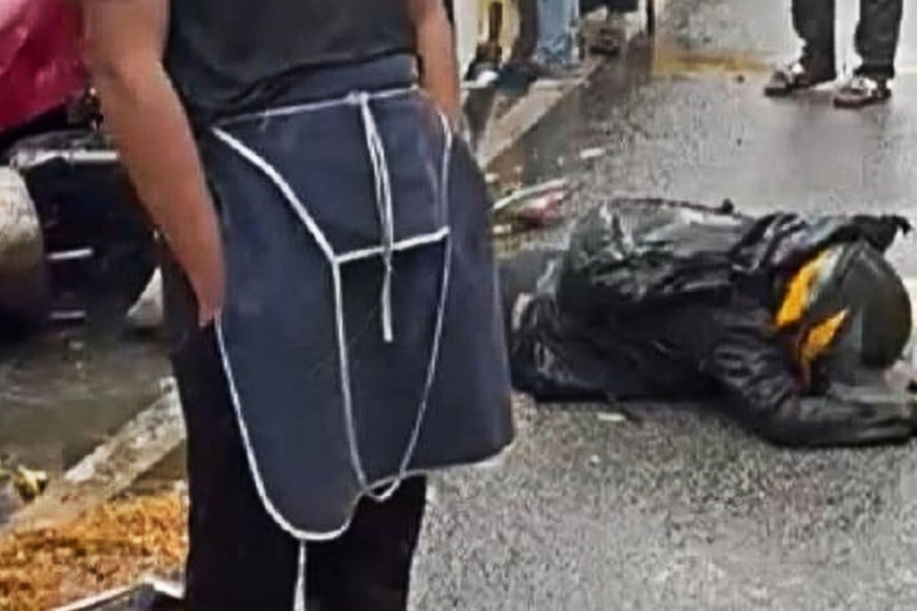 Ahmad Nor Al Faizan Jusoh, who suffers from learning difficulties, lost control of his motorcycle and ran into a roadside noodle stall on Friday. Facebook/Orang Awan