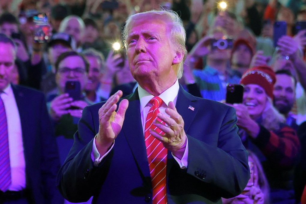 US President-elect Donald Trump at a rally the day before he is inaugurated, in Washington DC. Photo: Reuters