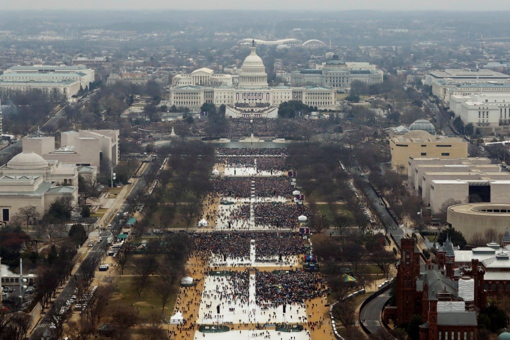 Attendees at the inauguration ceremonies in Washington for Donald Trump’s first swearing in as US president on January 20, 2017. Photo: Reuters