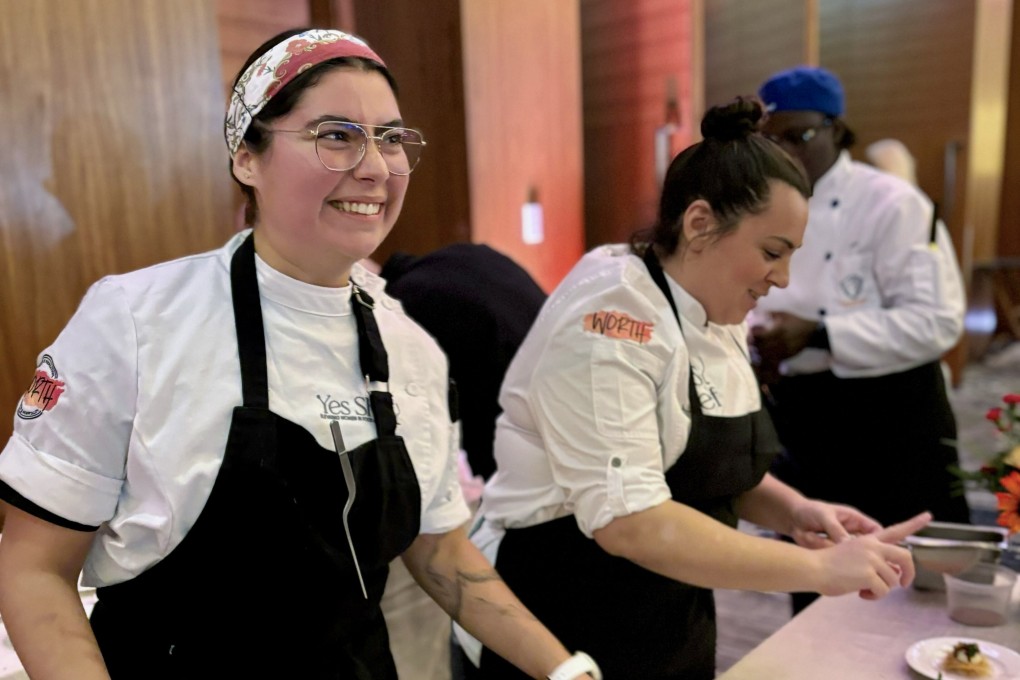 Samantha Garizurieta (left) one of 30 female chefs and trainee chefs who took part in Yes Shef, a fundraiser in Vancouver, Canada, for the Worth Association. Photo: Vision Event Photography