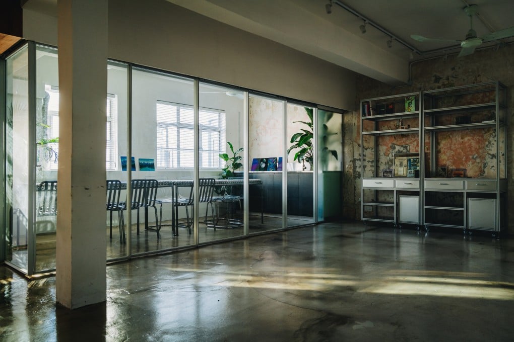 Diversity Hub, a multifunctional space in Chungking Mansions in Hong Kong run by Christian Charity, includes glass panels that can be used to create distinct rooms such as a kitchen and exhibition area. Photo: Jocelyn Tam