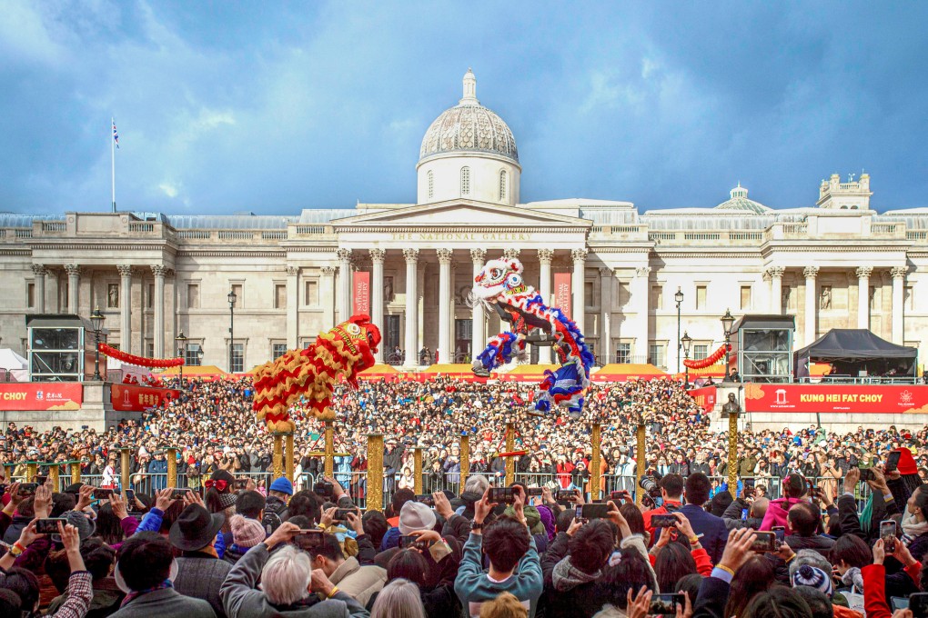 London’s Trafalgar Square is the venue for various activities for the Lunar New Year.  Photo: Wang Zixuan