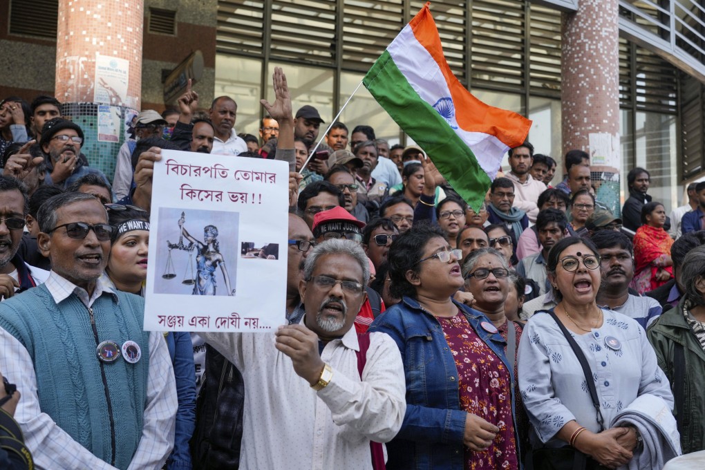Protestors in Kolkata demand further investigation after a court sentenced Sanjay Roy, a police volunteer, to life in prison in the rape and killing of trainee doctor last year. Photo: AP
