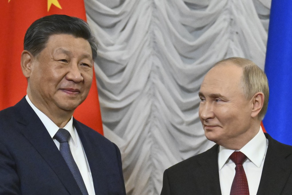 Chinese President Xi Jinping and Russian leader Vladimir Putin held a video call on Tuesday. Photo: EPA-EFE