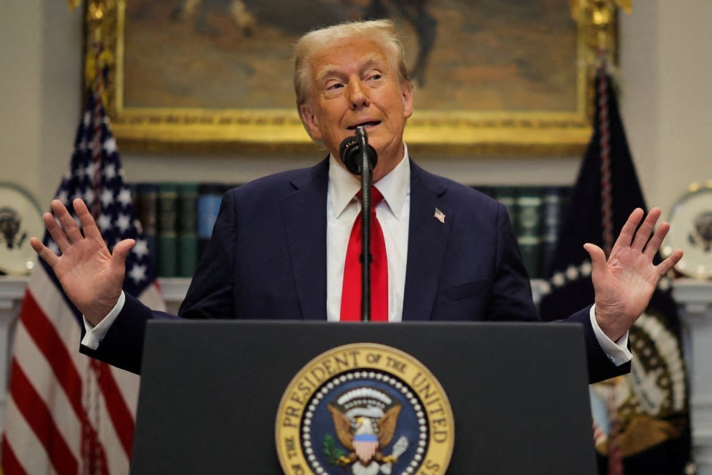 US President Donald Trump speaks at the White House on January 21. Photo: Reuters