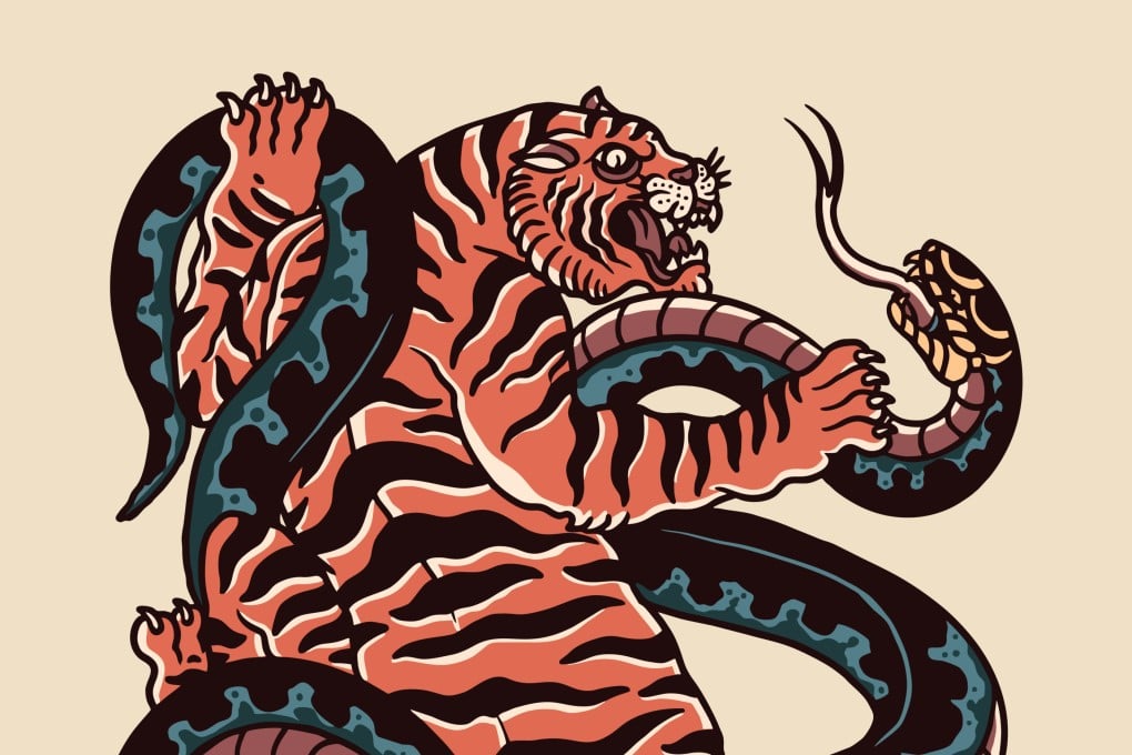Tigers are one of the Snake’s three “enemy signs” in the Chinese zodiac. The Snake and Tiger can be a challenging combination in both love and business, with relationships often full of conflict. Photo: Shutterstock