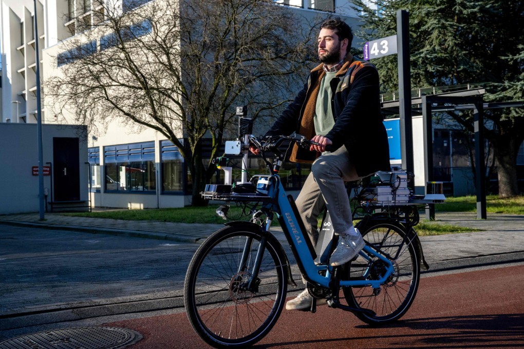 The Netherlands has more bikes than people but a dearth of cycling data. Researchers are changing that with a bicycle fitted with laser detectors, the aim being to help cars and their drivers better predict rider behaviour and so reduce accidents. Photo: AFP