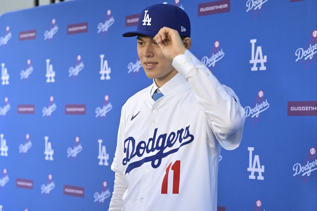 Roki Sasaki officially became a member of the Los Angeles Dodgers on Wednesday. Photo: Reuters