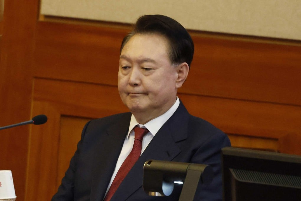 South Korea’s impeached President Yoon Suk-yeol attends his impeachment trial in Seoul on Thursday. Photo: AFP