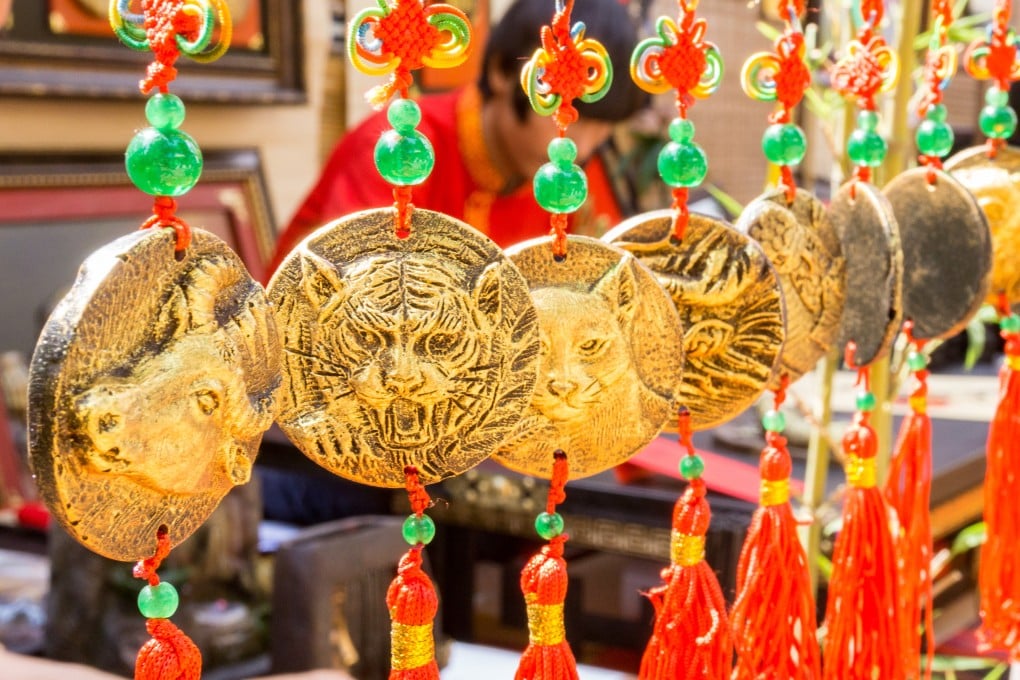 Chinese zodiac animals adorn hanging decorations. There are 12 animals in the Chinese zodiac: rat, ox, tiger, rabbit, dragon, snake, horse, sheep, monkey, rooster, dog and pig. Photo: Shutterstock
