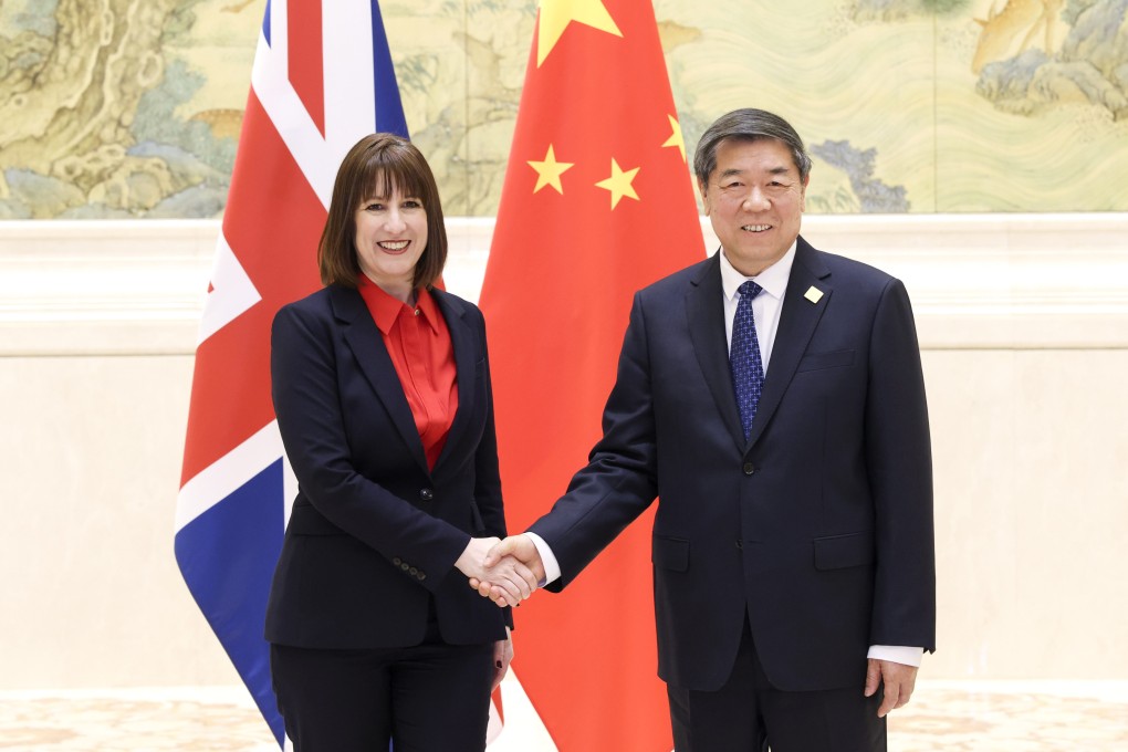 Chinese Vice-Premier He Lifeng and British finance minister Rachel Reeves meet in Beijing on January 11, 2025. Photo: Xinhua