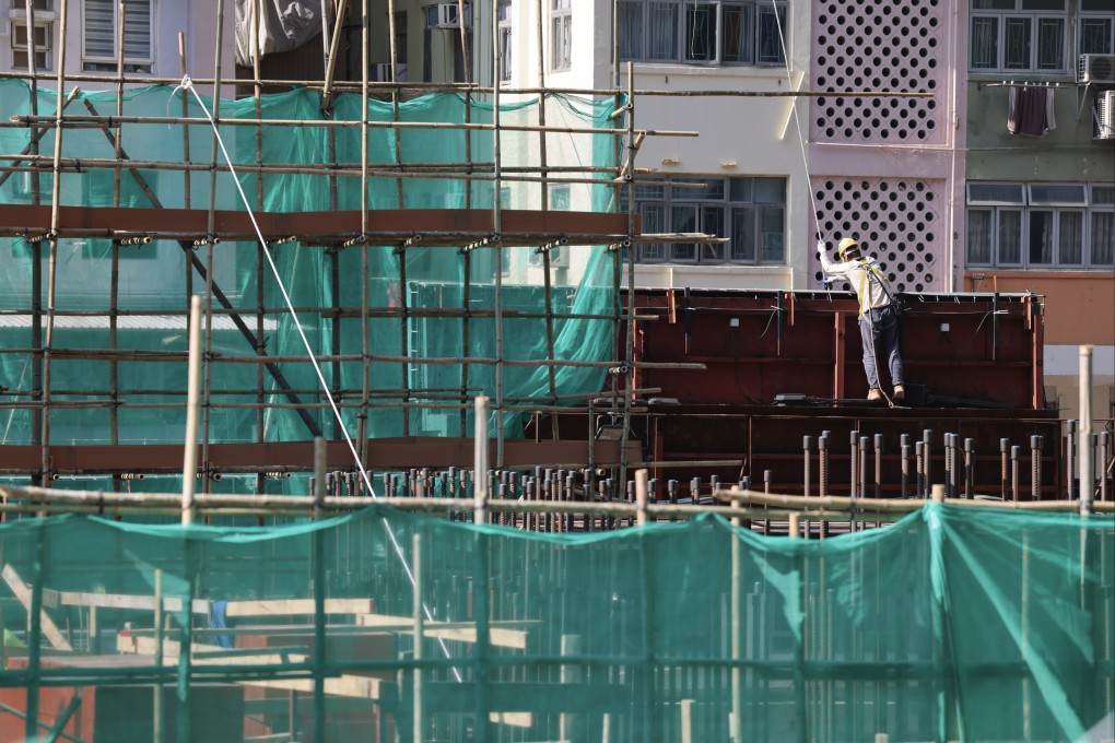 The construction industry in Hong Kong is suffering from a shortage of workers. Photo: Jelly Tse