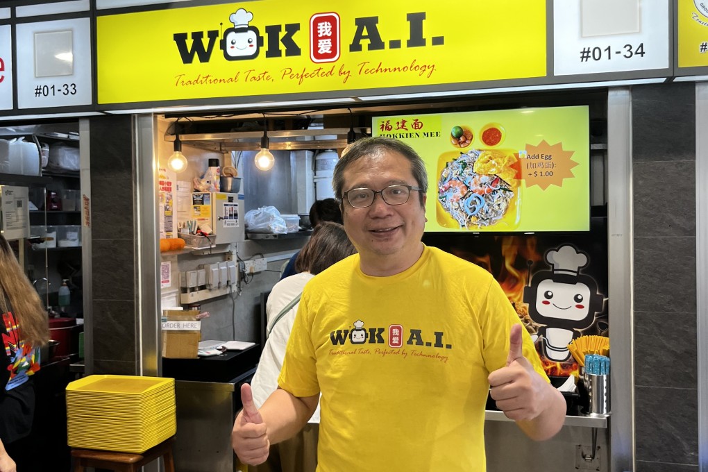 Ang Chip Hong stands outside his hawker stall in Singapore. Photo: Jean Iau