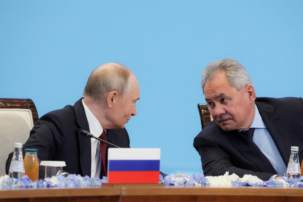 Russia’s President Vladimir Putin with Security Council Secretary Sergei Shoigu in November. Photo: Reuters