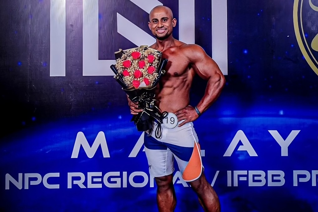 Rohingya refugee Faruk Arian at a bodybuilding competition in Kuala Lumpur in October. Photo: Instagram/Faruk.Arian1995