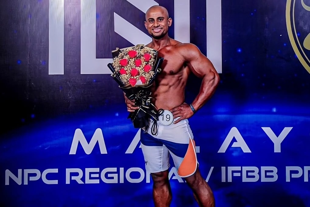 Rohingya refugee Faruk Arian at a bodybuilding competition in Kuala Lumpur in October. Photo: Instagram/Faruk.Arian1995