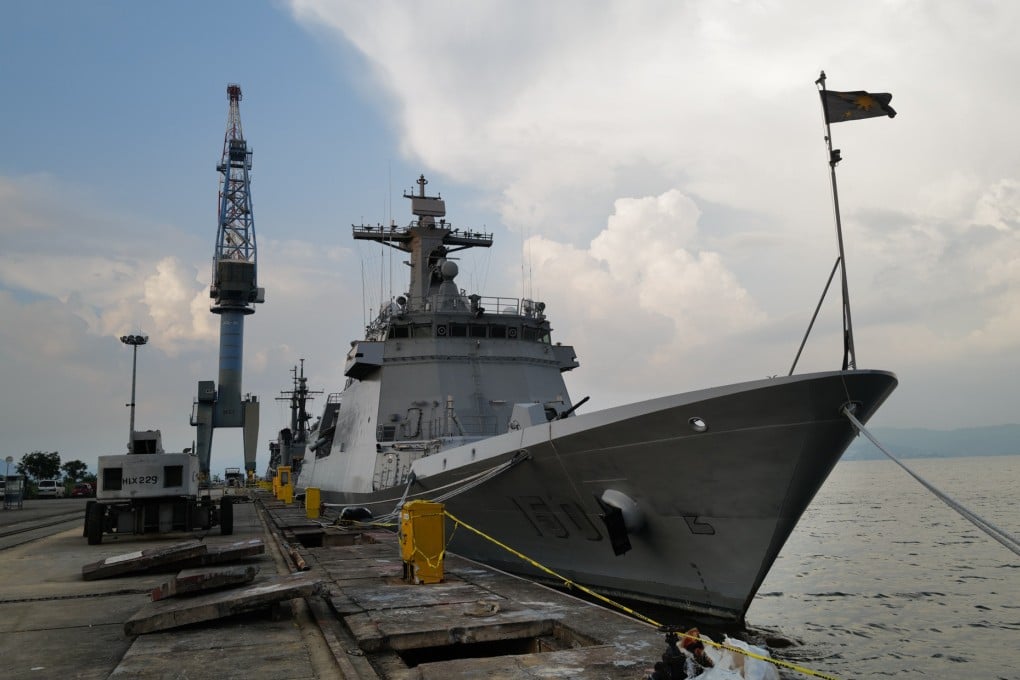 The Philippine Navy’s BRP Jose Rizal, a guided-missile frigate, is docked at Subic Bay. Photo: Jeoffrey Maitem